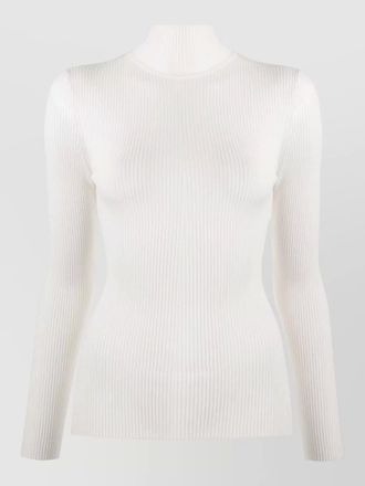 Wolford virgin wool ribbed turtleneck long sleeve top