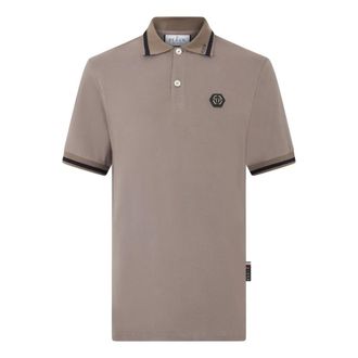 Philipp Plein Polo Shirt Ss Logo - - Tops - Uomo - Beige - S