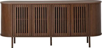Urban Meuble Mueble tv efecto nogal 4 puertas correderas caladas 160x40x70cm