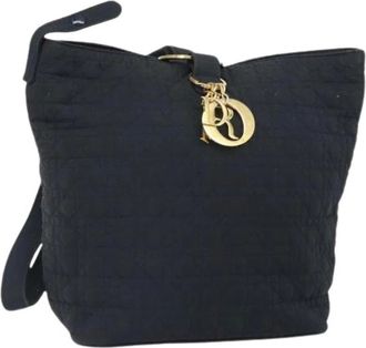 Dior Pre-owned Shoulder Bags, female, Black, Size: ONE SIZE Pre-owned Vintage Nylon Shoulder Bag