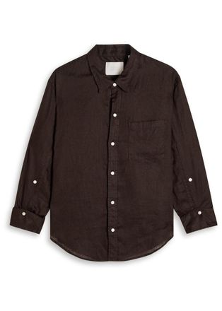 Citizens Of Humanity Citizens OF Humanity Kayla Shrunken Linen Shirt - Brown - S (UK8-10 / S)