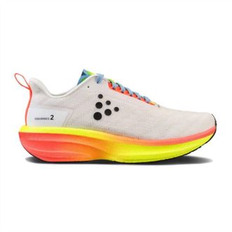 Craft Womens Endurance 2 Running Shoe In Ash White/shock