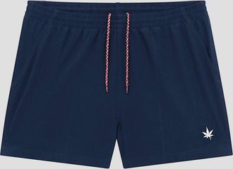 Boast Mens Match Short In White Navy Leaf