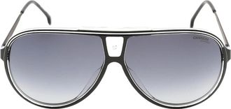 Carrera Mens Carrera Grey Shaded Lens White Detail Black Sunglasses - Size: ONE size