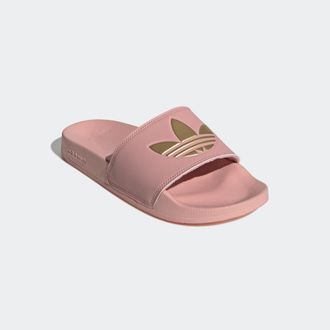 adidas Badesandale ADIDAS ORIGINALS LITE ADILETTE, Damen, Gr. 44,5, rosa (wonder mauve, wonder mauve, matte gold), Synthetik, Schuhe Badesandale