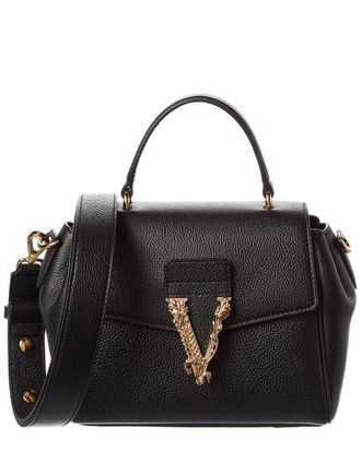 Versace Dnu Cost Versace Virtus Leather Satchel
