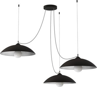 Lumicom Dream L&aacute;mpara De Techo Negro Hoja 3 Luces