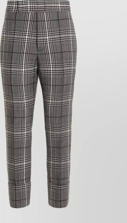 SAPIO checkered cuffed hem trousers included pockets