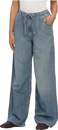 Tommy Jeans Charlie MR Loose WD TIE Cj6039 - Dames - Jeans - Blauw - Maat: W29 L32 Katoen