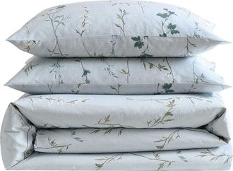 Calvin Klein Wildflower Duvet Set in Light/medium Blue at Nordstrom, Size Full/queen