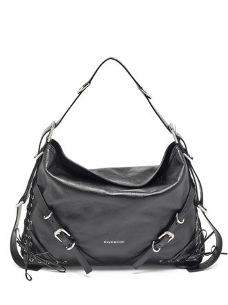 Givenchy leather lace-up detail shoulder bag - women - Leather - One Size - Black