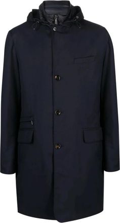 Moorer Redon-Pum Jas - Heren - Mantel - Blauw - L - Leer - Jassen