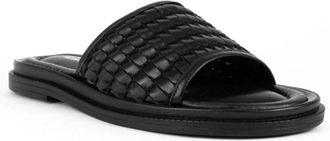 Sergio Moretti Schoenen, Dames, Zwart, 38 EU, Leer, Open Casual Slippers