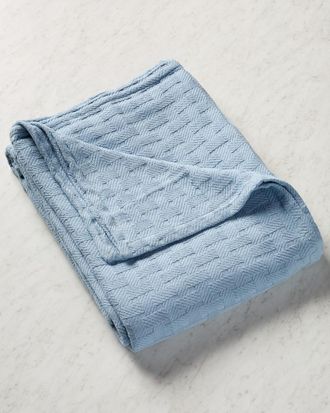 Superior Basketweave All-Season Breathable Ultra-Soft Cotton Blanket