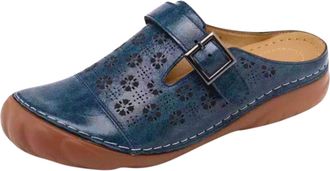 Generic Women Leather Sandals Cut Out Closed Toe Sandals Solid Color Wedge Sandal Fashion Walking Sandal Breathable Outdoor Sports Shoes Comfortable Soft Shoe