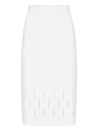 Gloria Coelho cut-out midi skirt - White