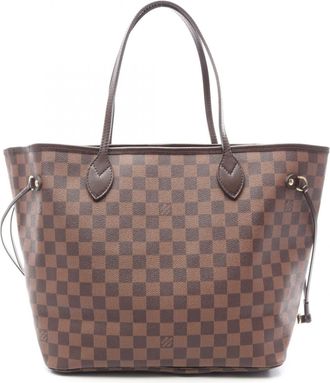Louis Vuitton Brown Coated Canvas Leather Handbag Tote Bag (Pre-Owned)