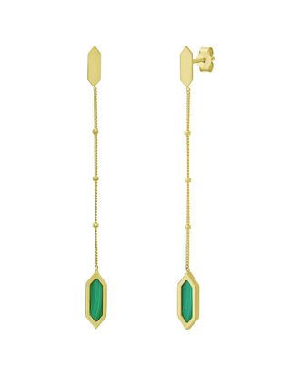 Italian Gold, Inc 14K Malachite Dangle Earrings
