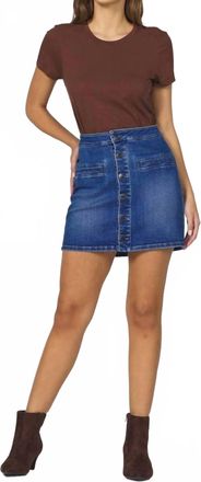 Dear John Denim Quinn Mini Skirt In Denim