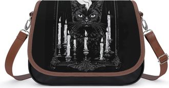 Generic Cat Society Crossbody Bags for Women Fashion Leather Shoulder Handbags With Adjustable Strap