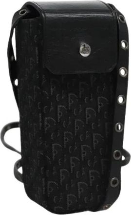 Dior Pre-owned Trotter Canvas Pouch - Dames - Vintage Schoudertas - Zwart - ONE Size - Vintage