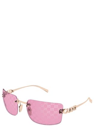 Gucci Rimless Square-frame Sunglasses - Pink - One Size