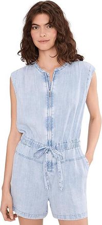 Splendid Rosalie Rompers Womens Clothing Bleached Indigo : LG (Womens 10-12) 3, Linen/Lyocell/Spandex