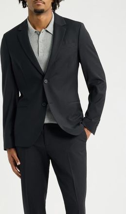 Open Edit Skinny Fit Wool Blend Sport Coat in Black at Nordstrom, Size 46