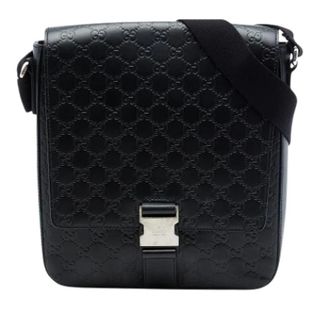 Gucci Pre-owned Messenger Bag - Heren - Pre-owned - Zwart - Maat: ONE Size Leer