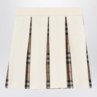Burberry Gonnellina in misto lana Check con pieghe