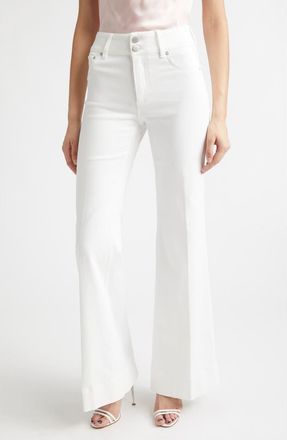 Alice & Olivia Perfect Wide Leg Jeans in White at Nordstrom, Size 32