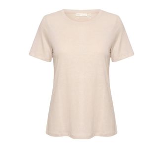 Inwear Tops, Dames, Beige, XL, Linnen, Eenvoudig T-shirt Haze