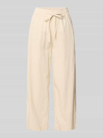 Soyaconcept Wide Fit Stoffhose aus Leinen-Mix mit Viskose-Anteil Modell Ina in Sand, Gr&ouml;&szlig;e XXL