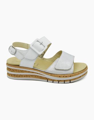 Waldl&auml;ufer Womens ARLENE 677001 LADIES SANDAL - White - Size: 7.5/K