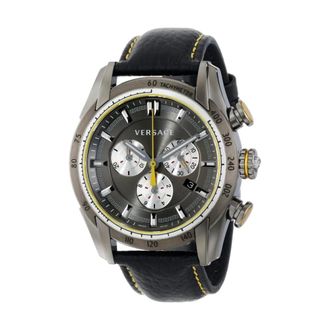 Versace Heren, Accessoires, Grijs, Maat: ONE Size Leer