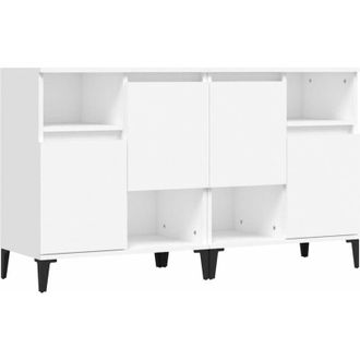 vidaXL Aparadores 2 Uds Madera Contrachapada Blanco 60x35x70 Cm Vidaxl
