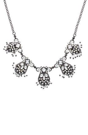 Olivia Welles Amalia Collage Necklace in Gunmetal /Clear at Nordstrom Rack