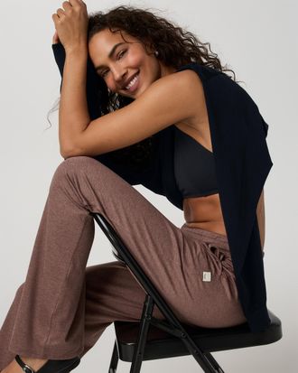 Vuori Clothing Halo Essential Wideleg Pants | Sable Heather | XS, Size Extra Small