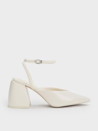 Charles & Keith Chunky Heel Ankle-Strap Pumps