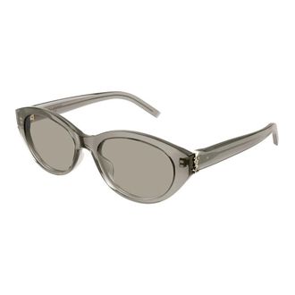 Saint Laurent Rounded Cat-Eye Sunglasses - female - Saint Laurent - Sunglasses - Gray - 54 MM - Accessories