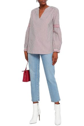 BA&SH Ba&sh School Striped Cotton-Poplin Blouse Size XS