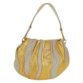 Prada Pre-owned Shoulder Bags, female, Yellow, Size: ONE SIZE Pre-owned Vintage Hand Bag