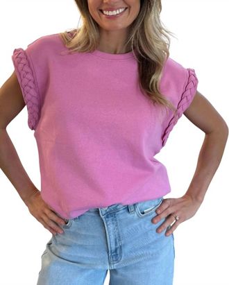 Entro Felix Braid Top In Pink