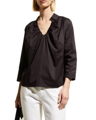 Harshman Nerello 3/4 Sleeves Blouse In Black