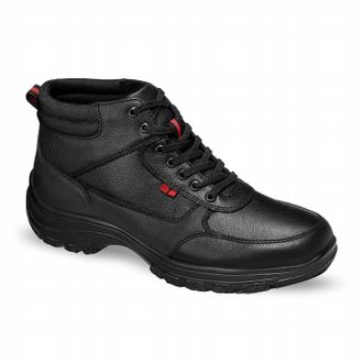 Andrea Mens Oxford Ankle Boots In Black Leather