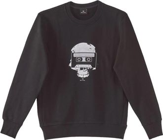 Paul Smith Skull Tape Sweatshirt - Heren - Sweatshirts - Zwart - XL - Katoen - Hoodies & sweatvesten