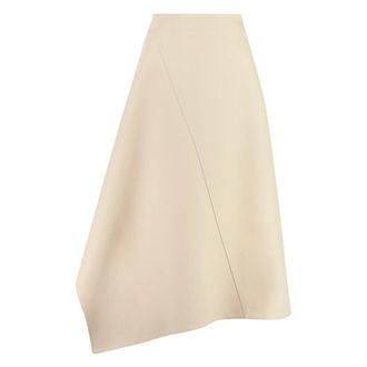 Bottega Veneta Asymmetric Midi Skirt - female - Bottega Veneta - Midi Skirts - Beige - XS - Skirts