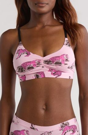 MeUndies FeelFree Bra in Tiger Pop at Nordstrom, Size Xx-Large