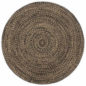 vidaXL Alfombra Hecha A Mano De Yute Marr&oacute;n Y Negro 180 Cm Vidaxl