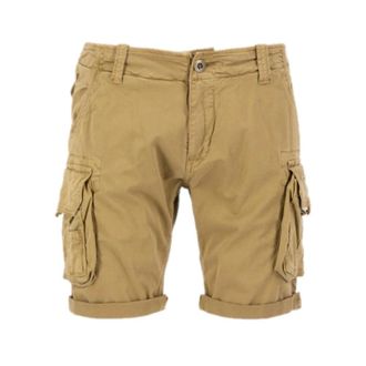 Alpha Industries Heren, Korte broeken, Beige, Maat: W32 Katoen